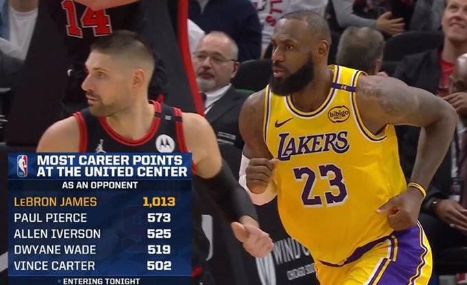 开云账号注册-客战公牛球员总得分榜：詹姆斯1013分断档领先，皮尔斯573分第2